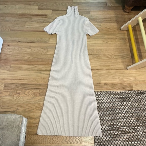 Staud Lilou Dress in Light Oatmeal - Picture 3 of 8